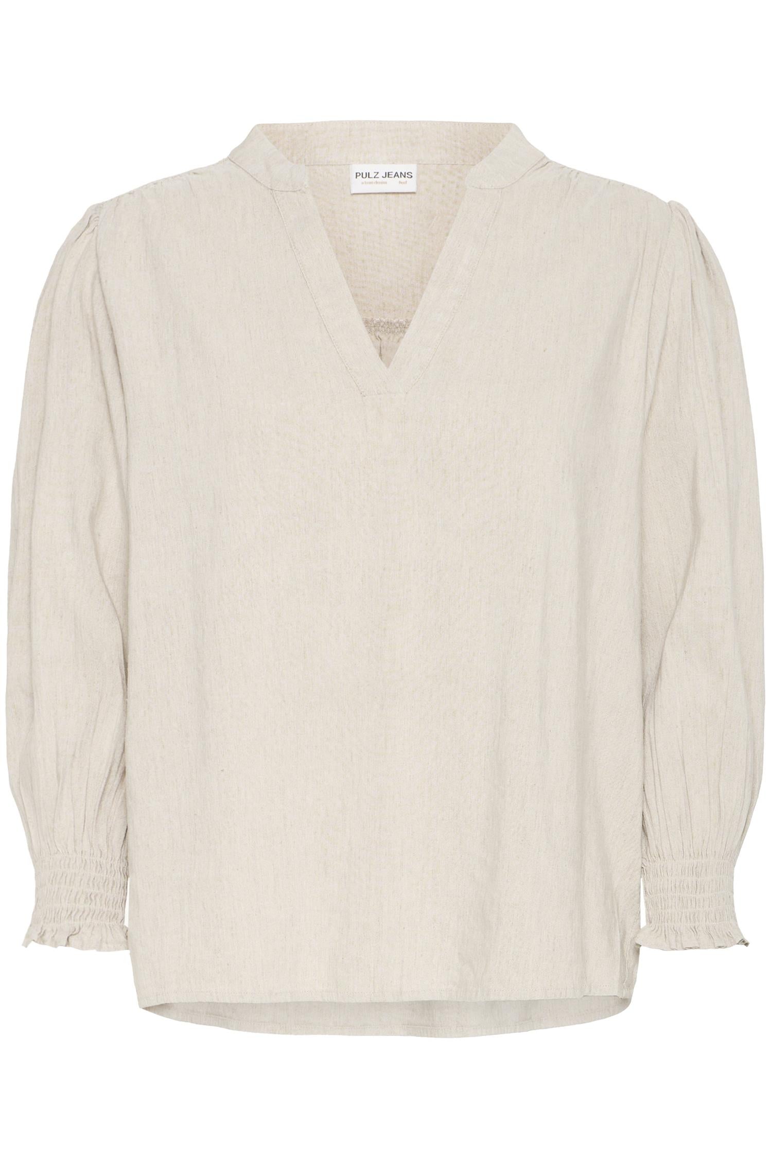 Pzluca 3/4 Sl. Blouse Beige