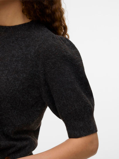 Vmdoffy 2/4 O-Neck Pullover Ga Noos Brun