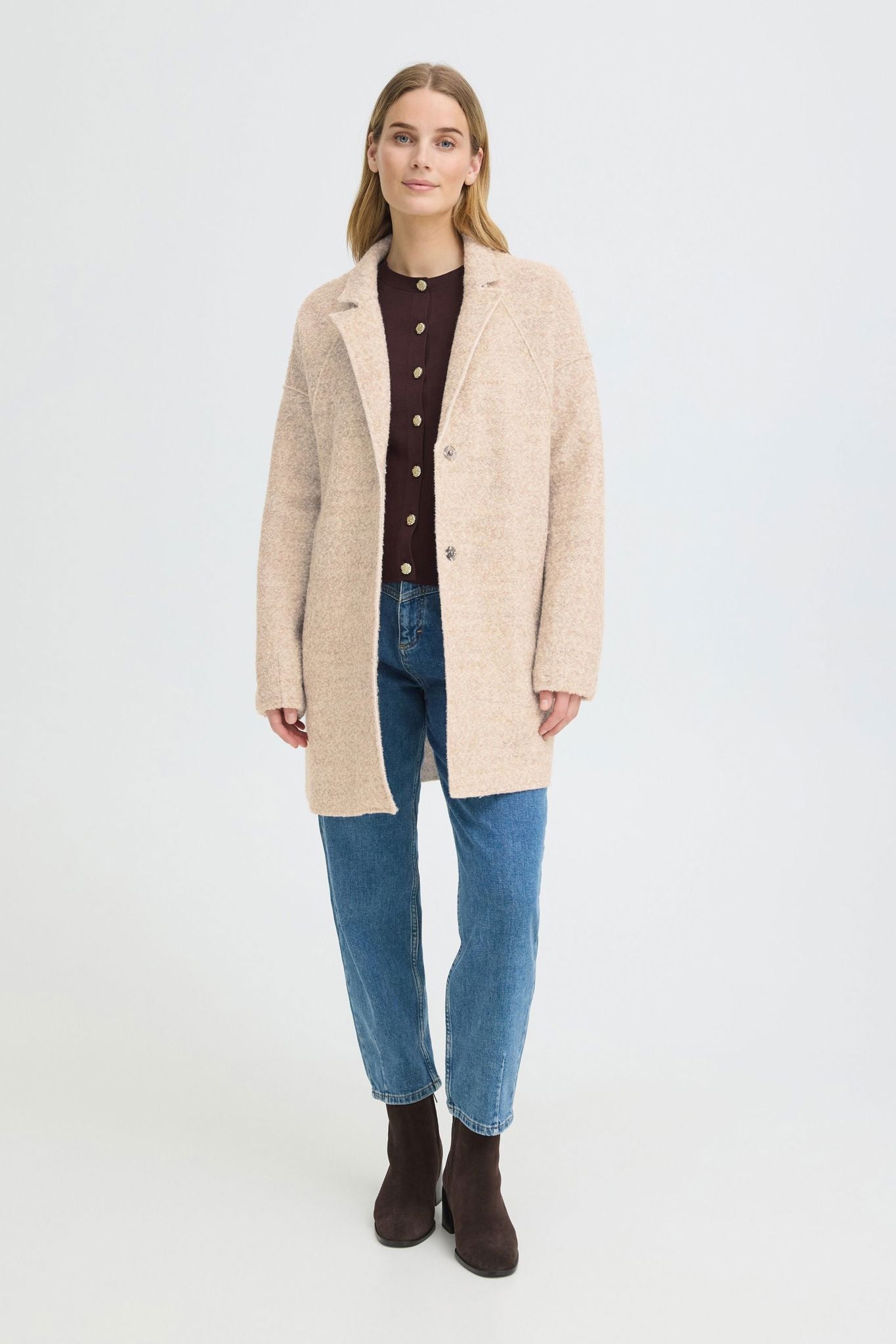 Pzlula Wing Sl. Coat Beige