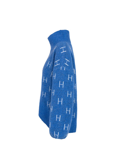 Fam Short Sweater Blå