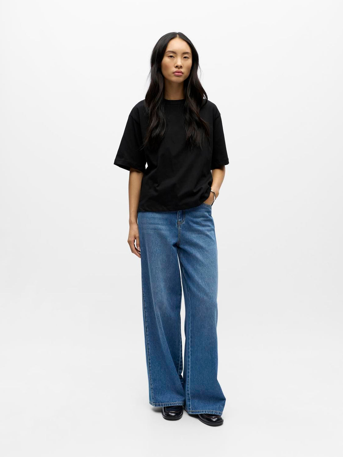 Objgima S/s Lo T-Shirt Noos Sort