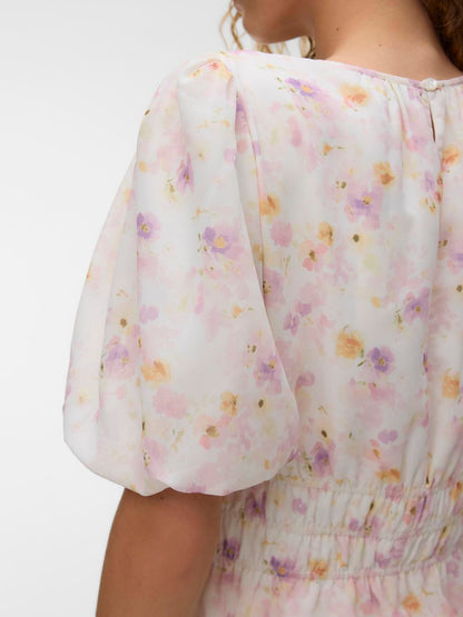 Awtaliha 2/4 O-Neck Smock Top