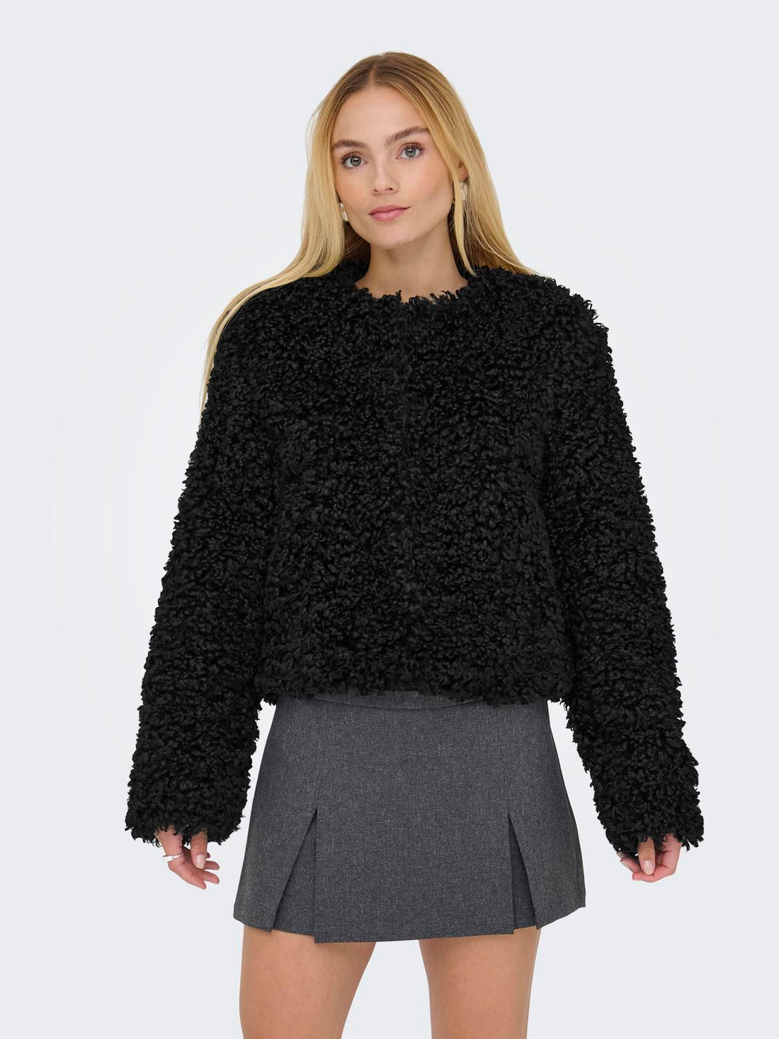 Jdyneo Faux Fur Jacket Otw Sie Sort