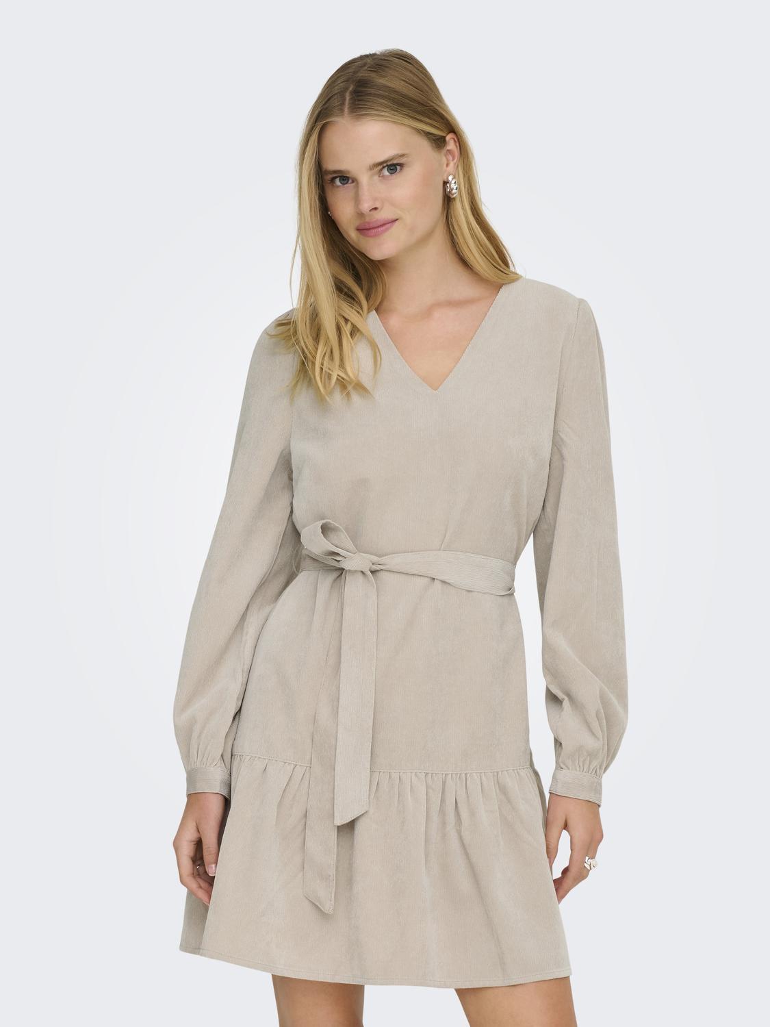 Onlmarike Life L/s Cord Belt Dress Pnt Brun