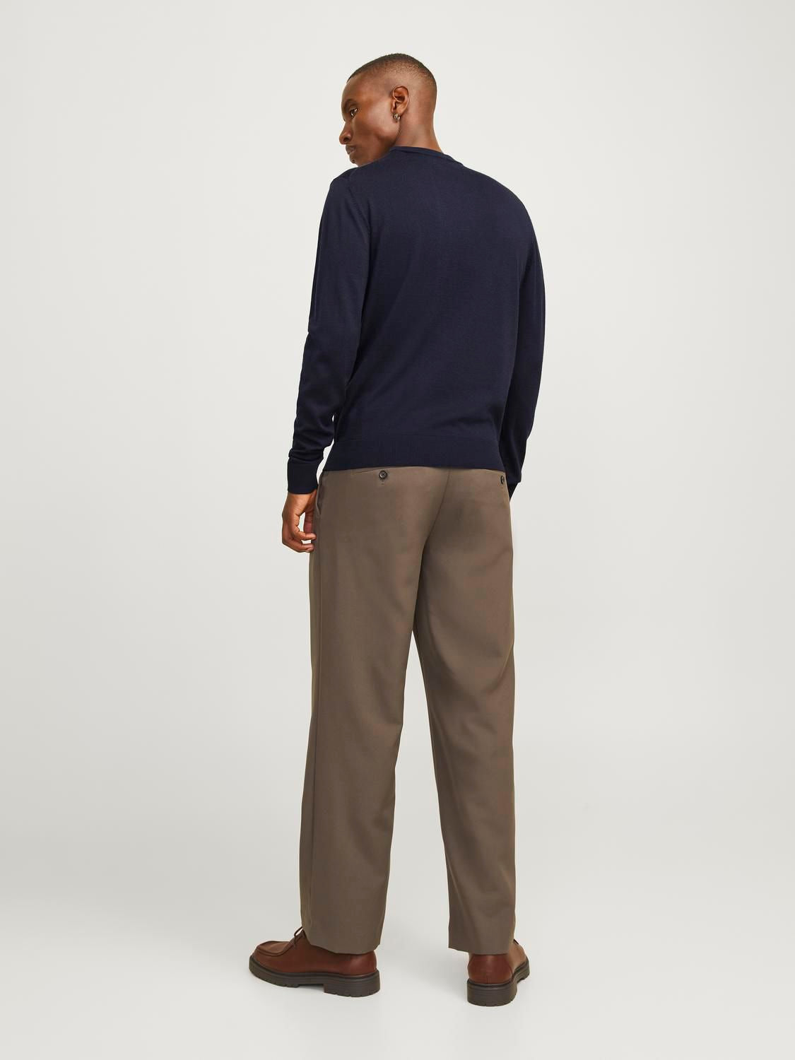 Jprblamilano Stitch Knit Crew Neck Sn Blå