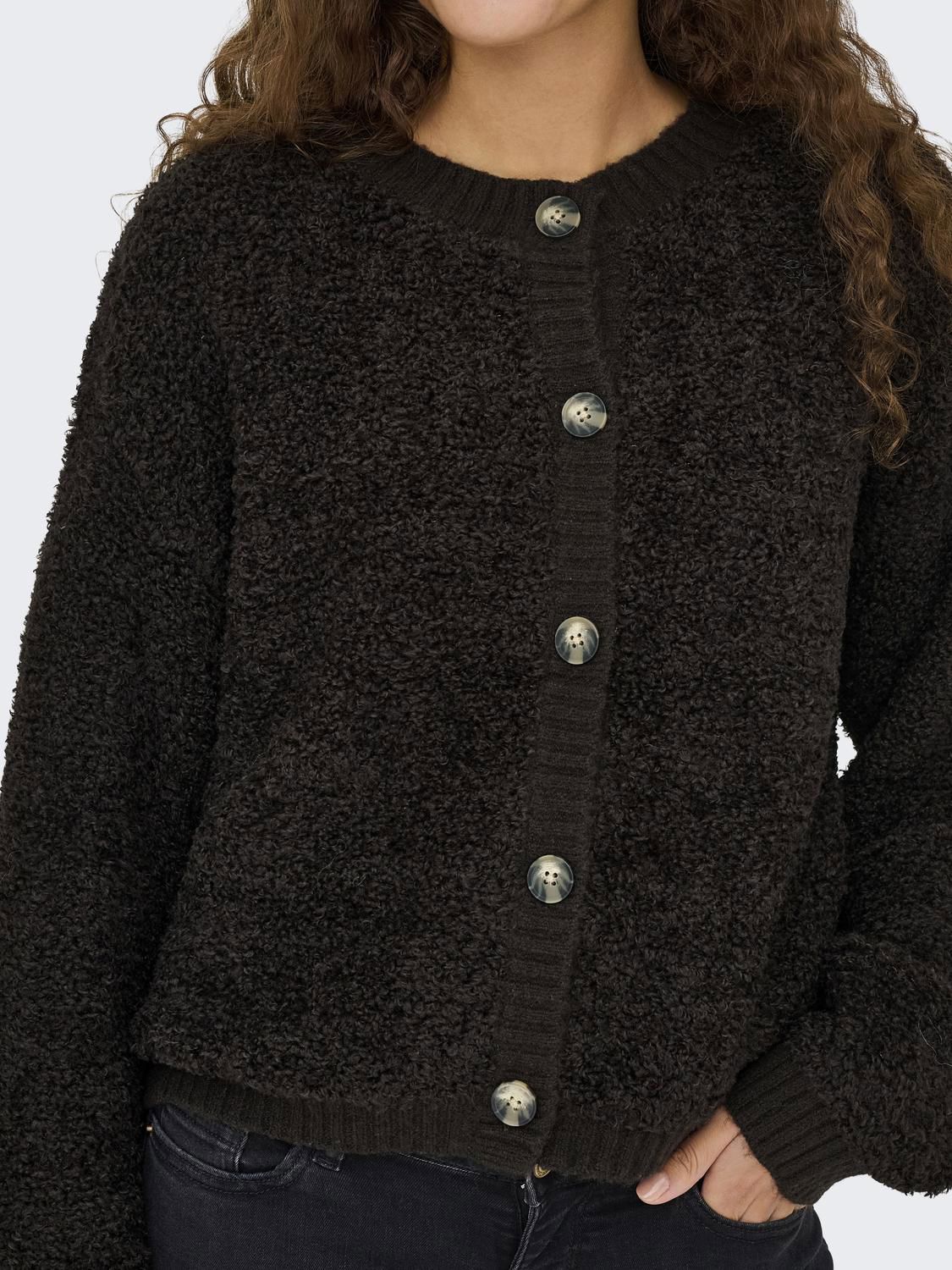 Jdyeira Life L/s Oneck Cardigan Knt Noos Brun