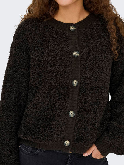 Jdyeira Life L/s Oneck Cardigan Knt Noos Brun