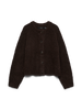 Vmcarmen Ls O-Neck Cardigan Mørkebrun