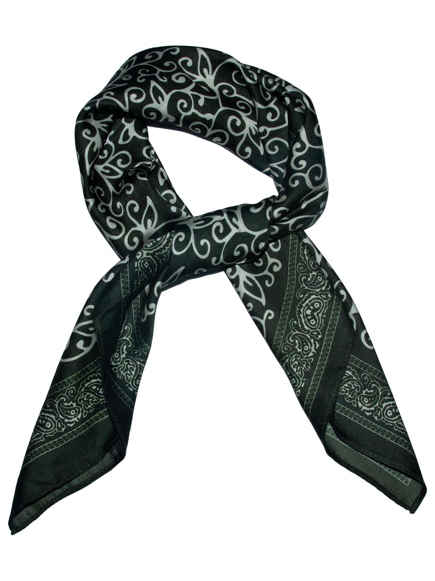 Skjerf wienermønster 70x70cm Grønn