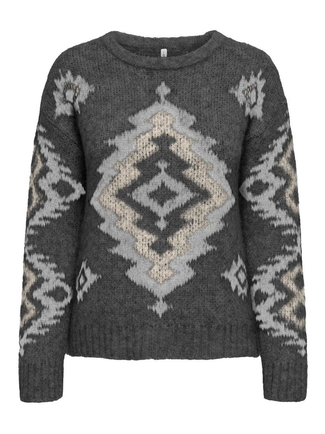 Onlazu Ls Jq O-Neck Cc Knt Mørkegrå