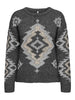 Onlazu Ls Jq O-Neck Cc Knt Mørkegrå