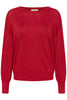 Karegina O-Neck Knit Haute Red