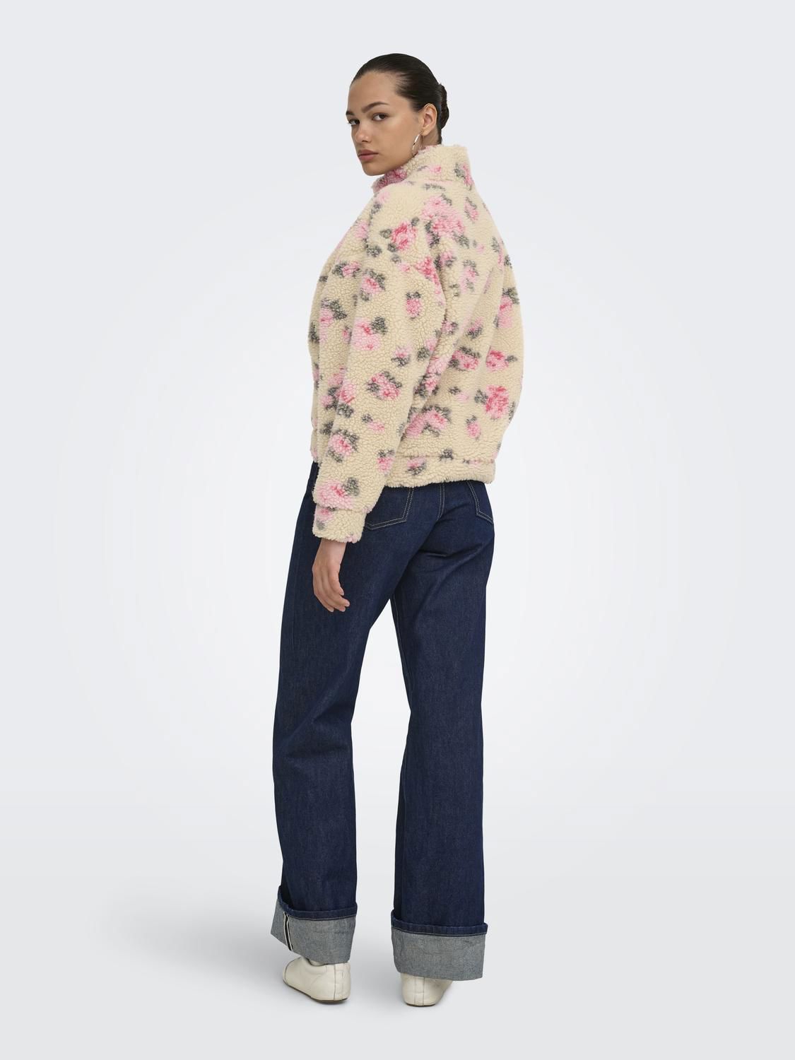 Onlnew Janne L/s Half Zip Box Swt Grå