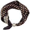 SCARF SMALL DOTS&PEARL Brun