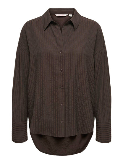 Onloregon Bari L/s Shirt Wvn Brun