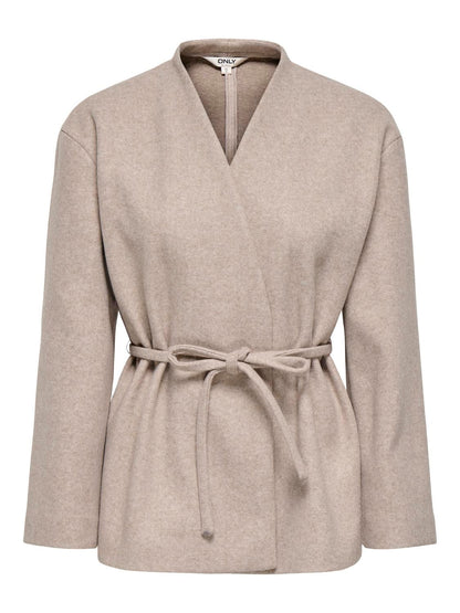 Onlfox-Trillion Belt Jacket Pnt Noos Beige