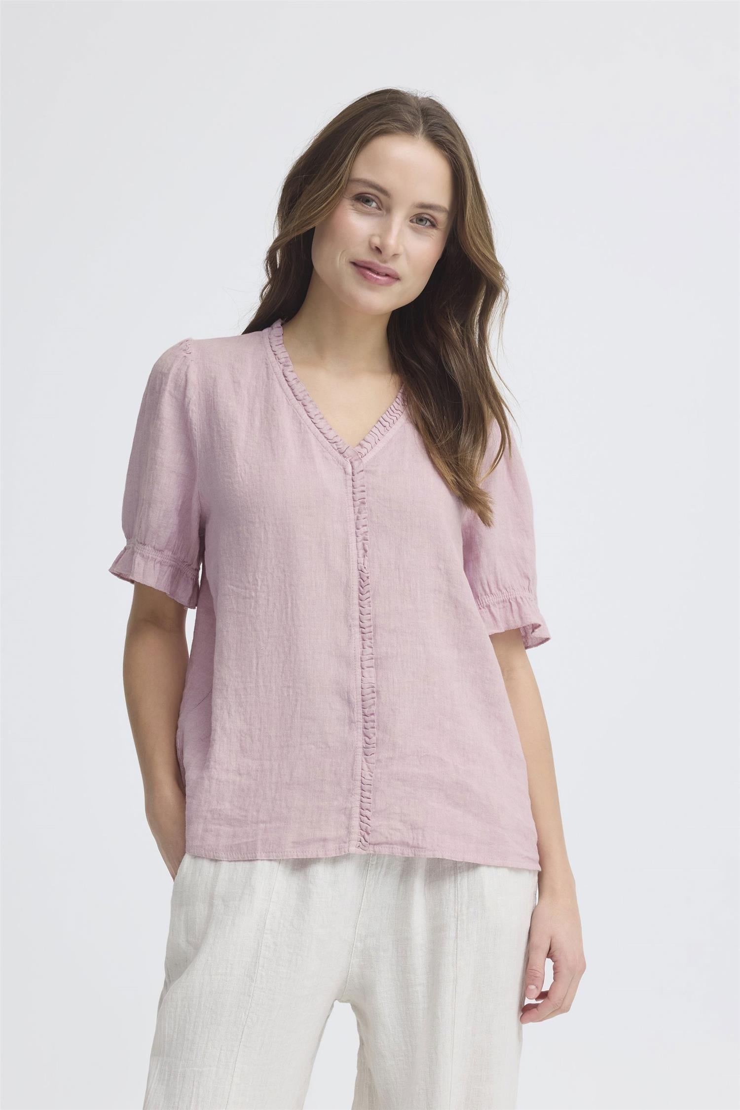 Sbfontanelle Ss Flounce Blouse Rosa
