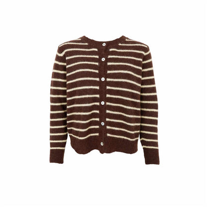 BCDELL STRIPED KNIT CARDIGAN Mocca