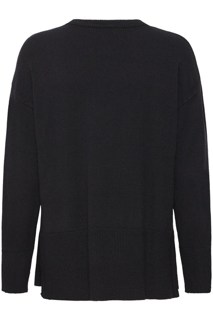 Pzsteffi Oneck Pullover Black Beauty