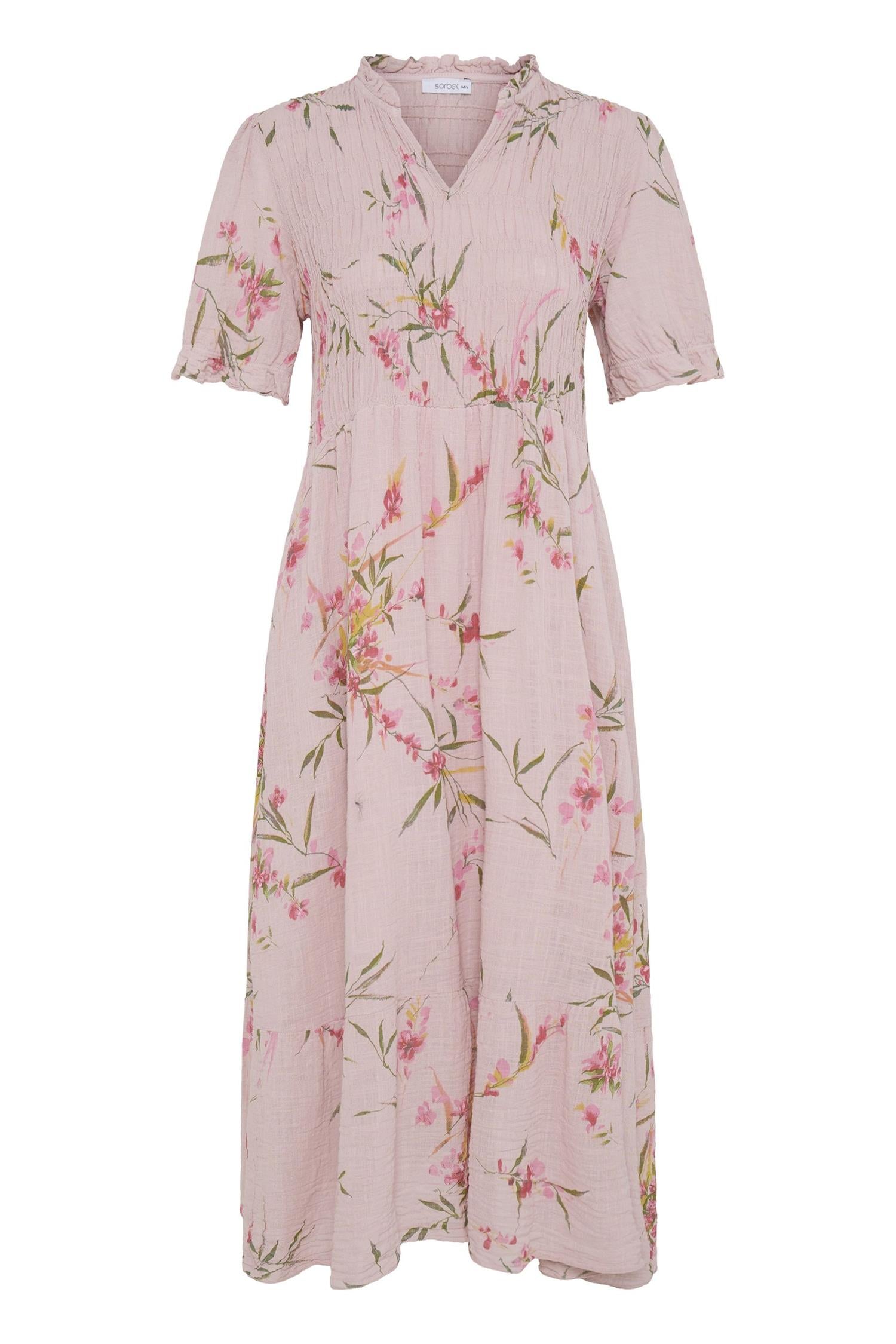 Sbalexa G Long Flo Dress Rosa