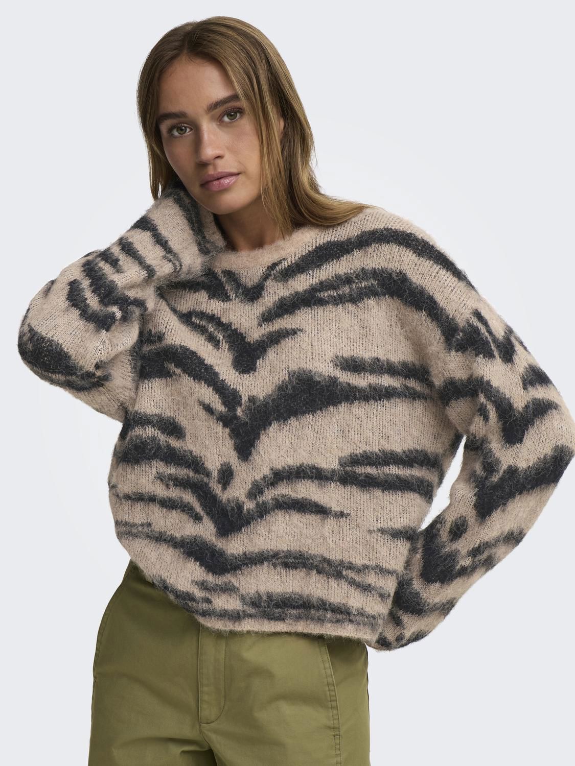 Jdycecilie L/s On Animal Pullover Knt