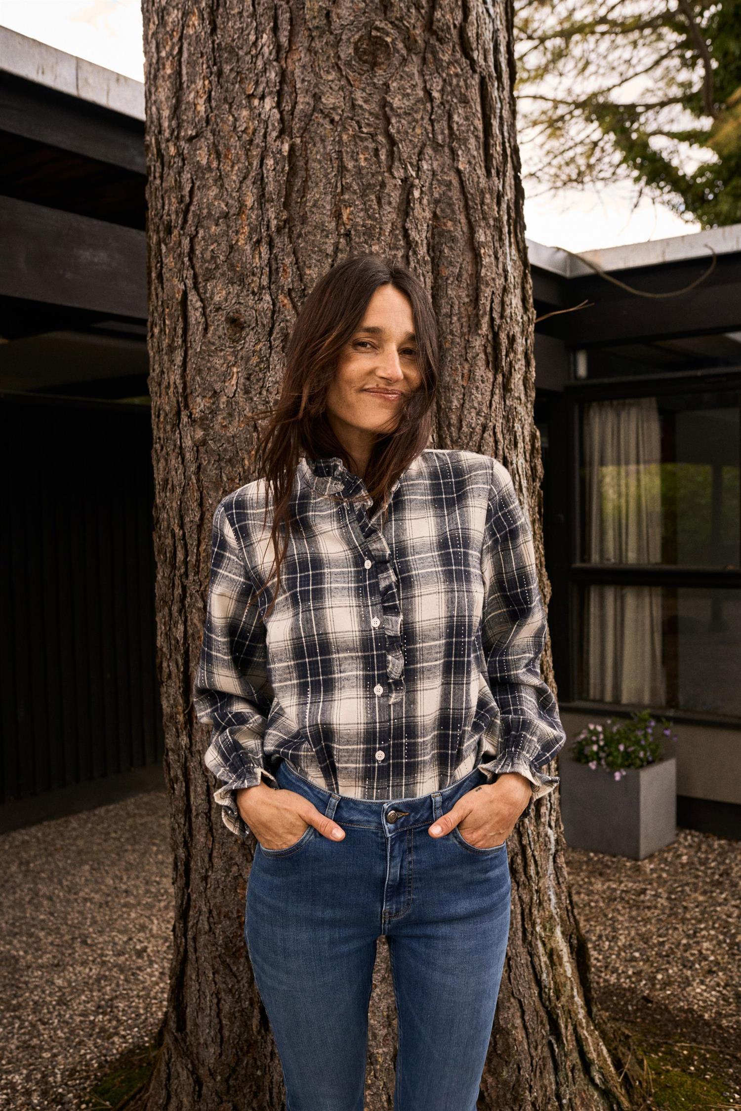 Pzkamma Ls Frill Shirt Flerfarget