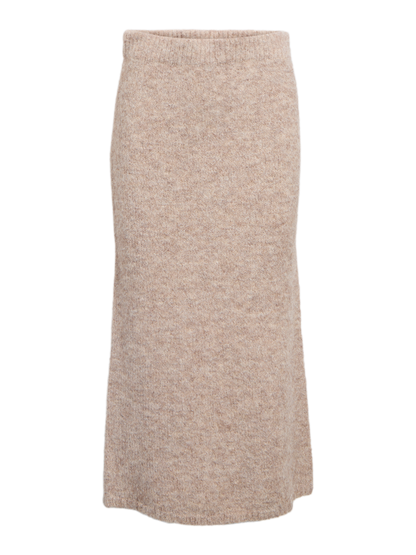 Objsaggia Mw Re Midi Knit Skirt Div Beige