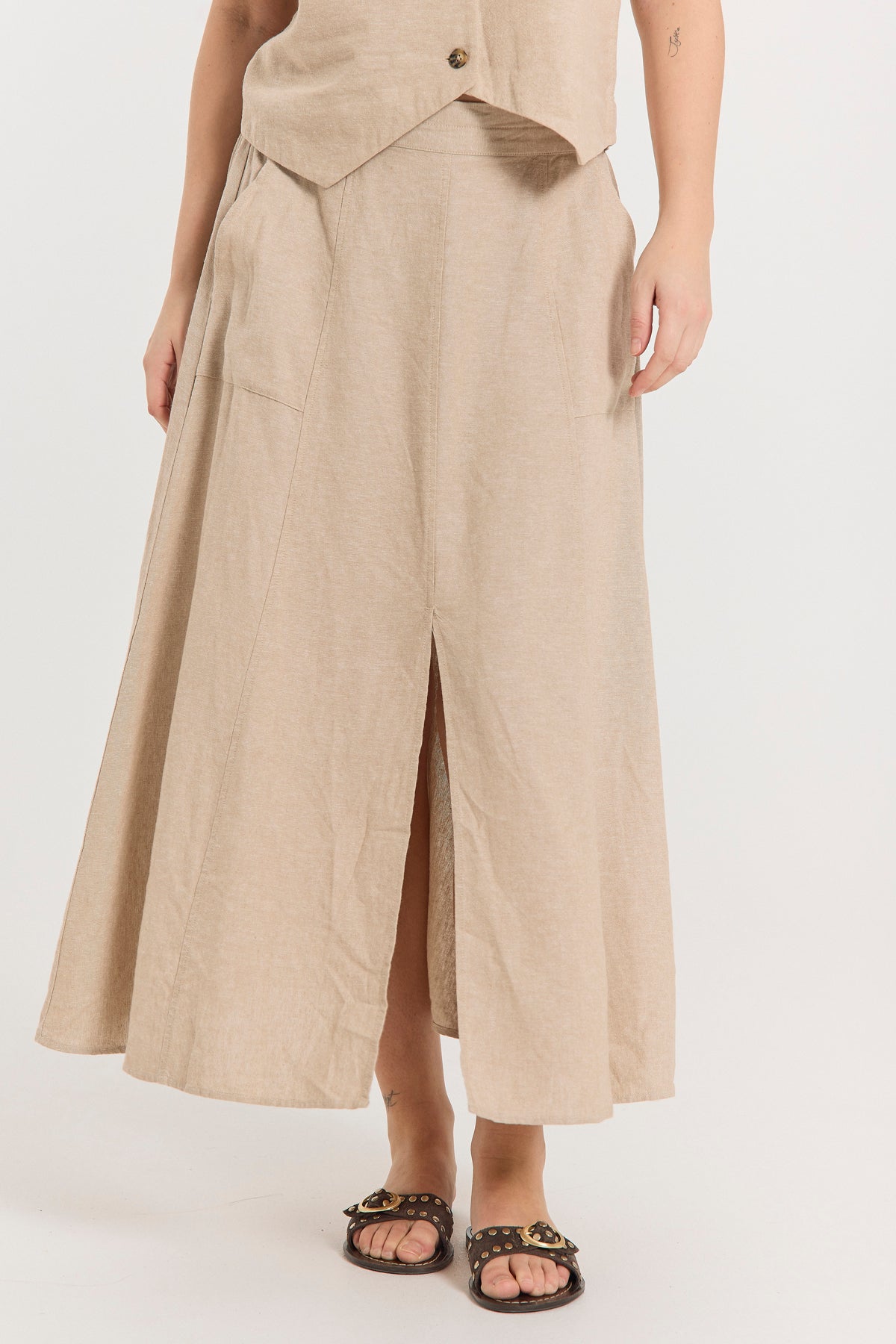 Fqlava-Skirt Beige