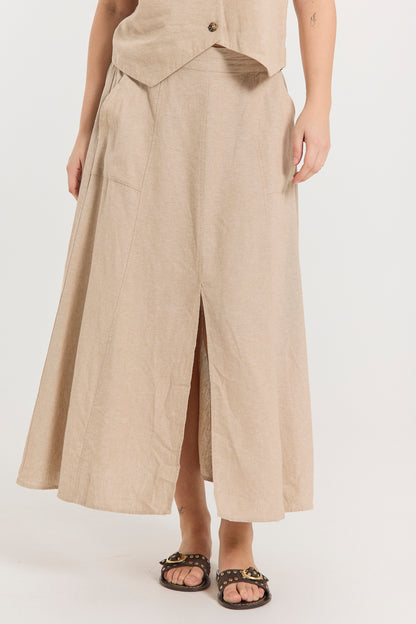Fqlava-Skirt Beige