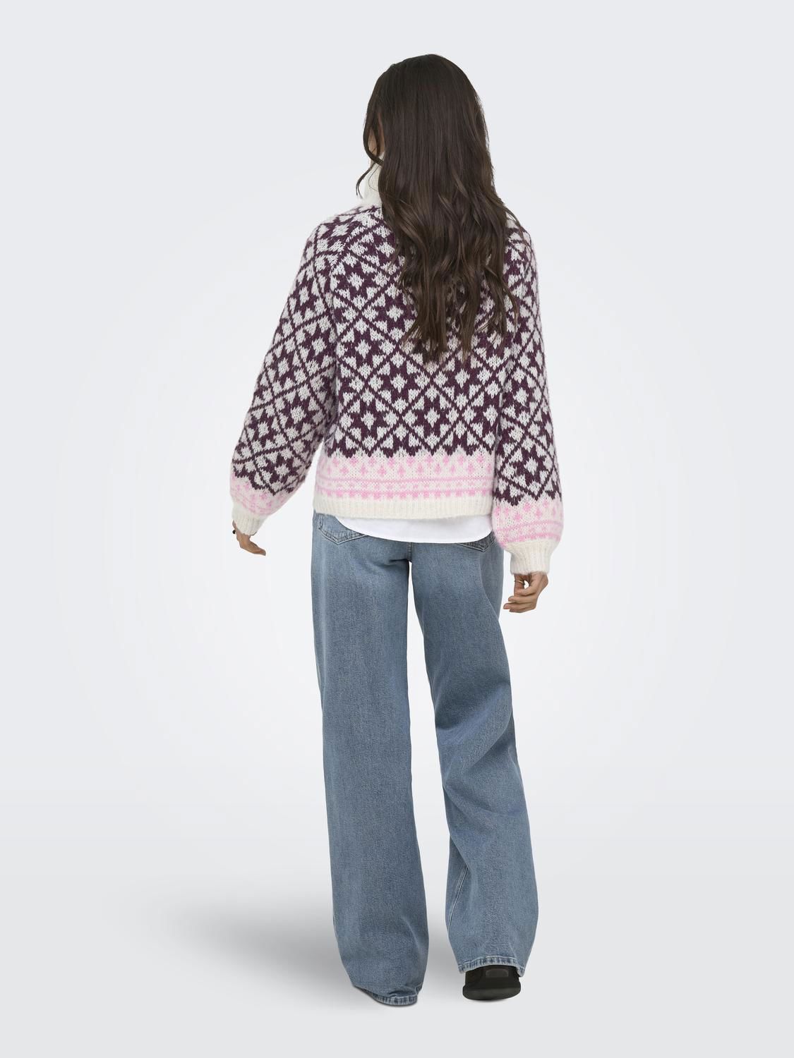 Onlcaro Ls Rollneck Cc Knt Grå