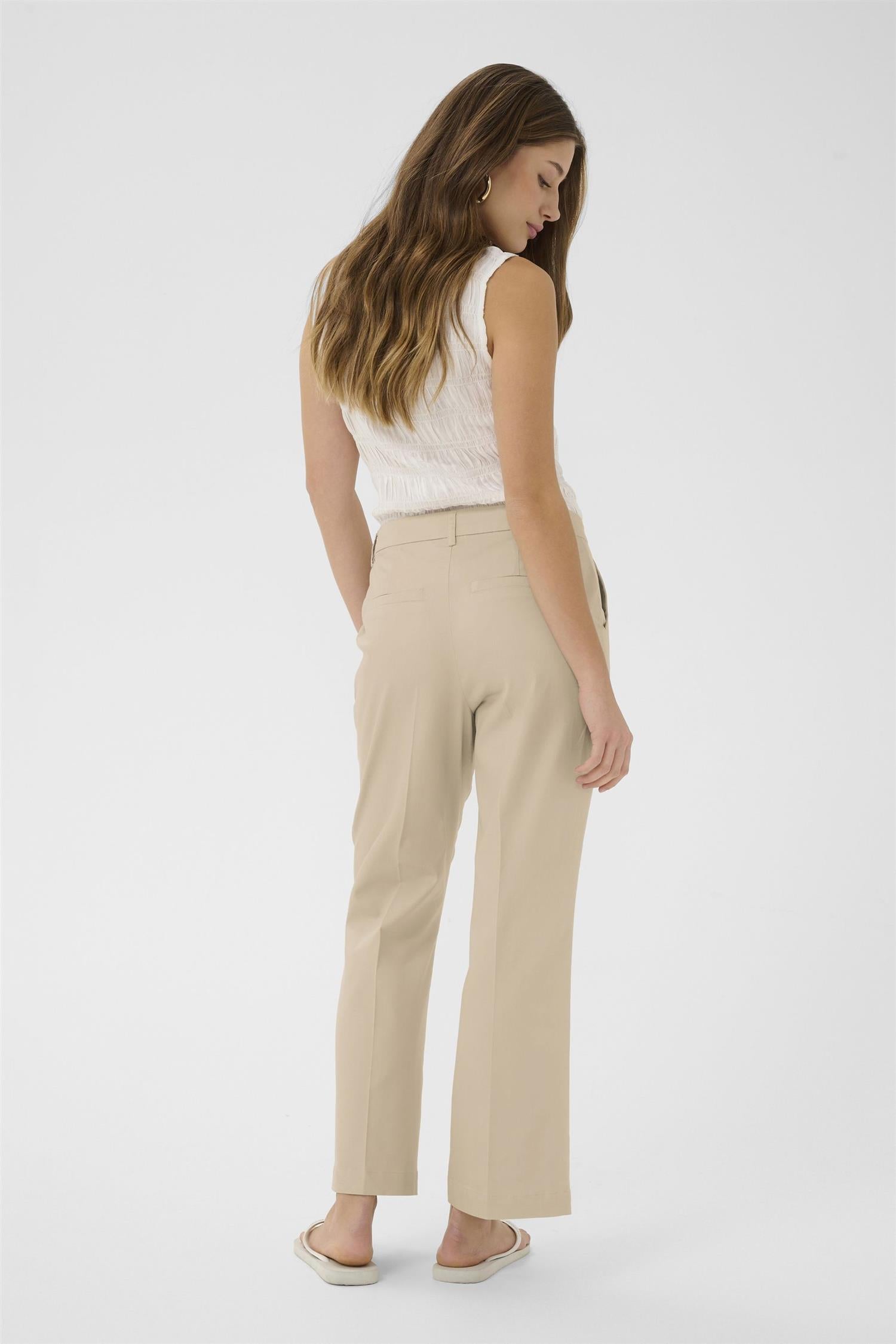 Crgia 7/8 Flared Pant Beige