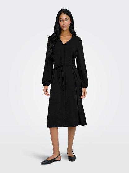 Jdydivya Life L/s Midi Dress Wvn Dia Sort