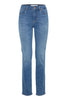 PZEMMA HW Jeans Straight Leg Blå