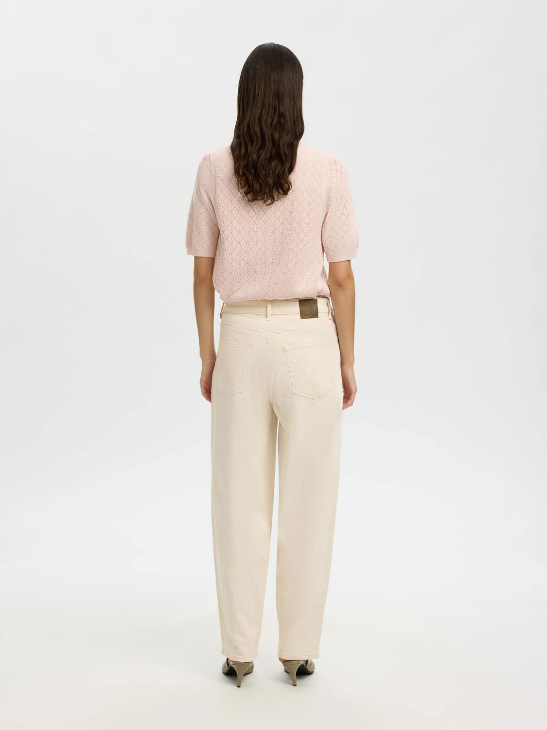 Slfhelen 2/4 Knit O-Neck Rosa