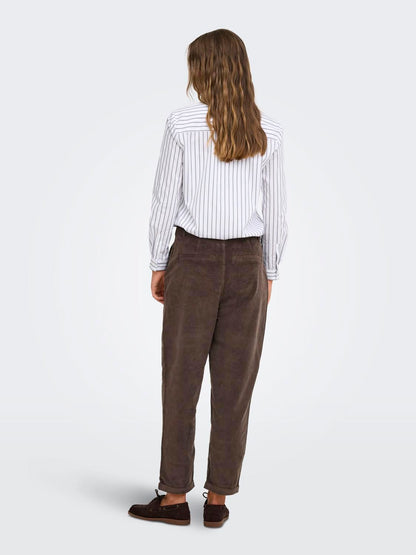 Onlflora Mw Ela Cord Carot Pant Pnt Noos Brun
