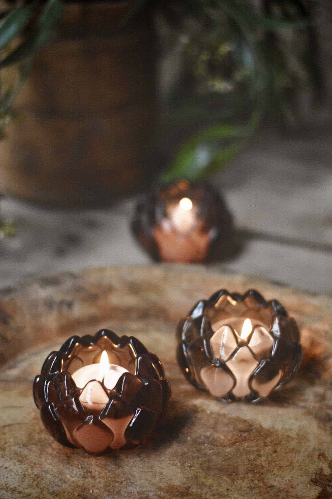 Lysglass Artisjokk grå Grå