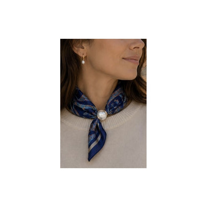 SCARF SMALL PAISLEY&amp;PEARL Blå