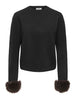 JDYTALIA L/S ON FAUX FUR PULLOVER KNT Sort