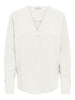 Jdylion L/s V-Neck Top Wvn Hvit