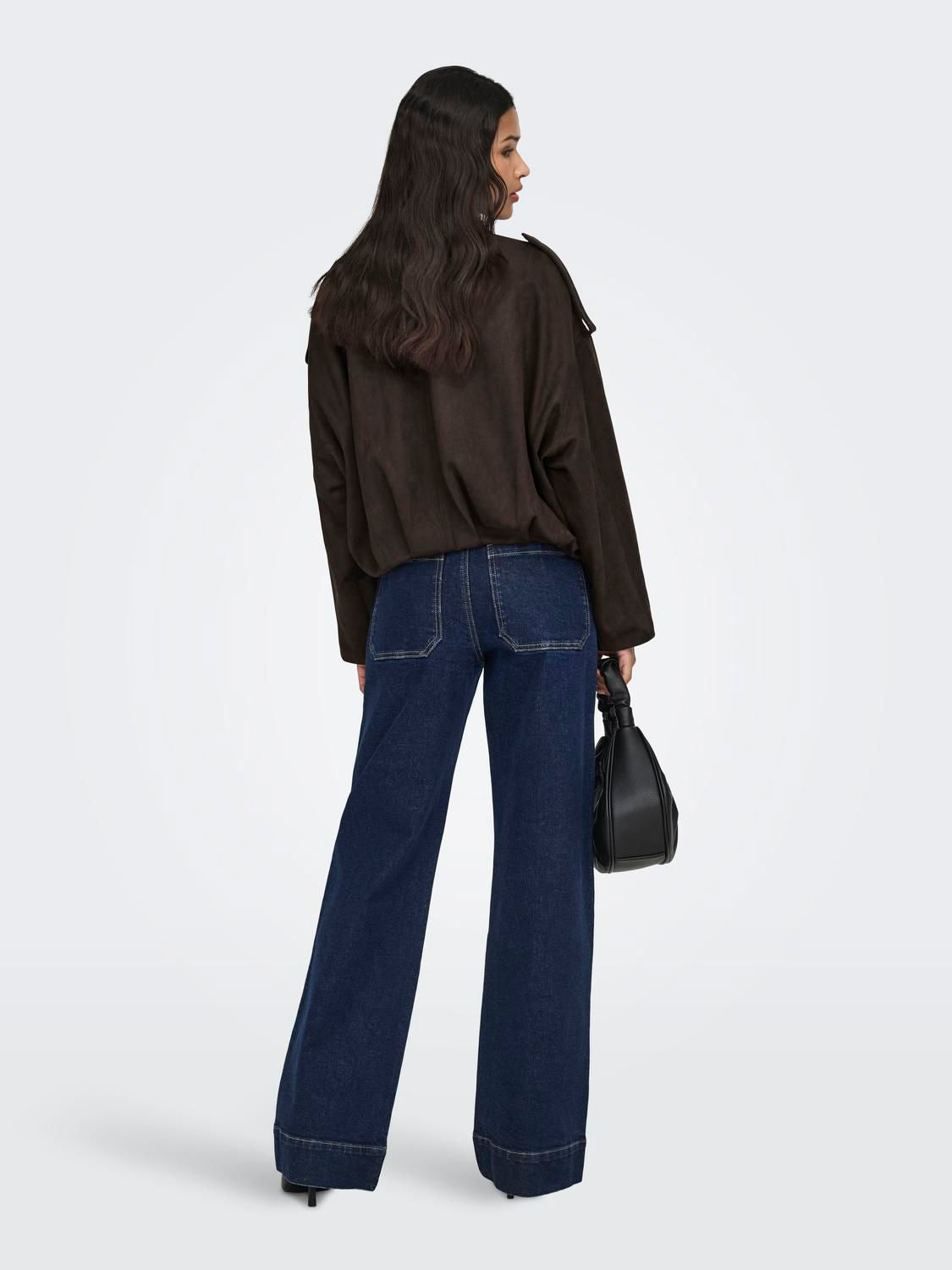 Jdynia Faux Suede Bat Jacket Otw Noos Brun