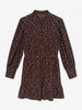 Awnoelle Ls High Neck Short Dress Brun