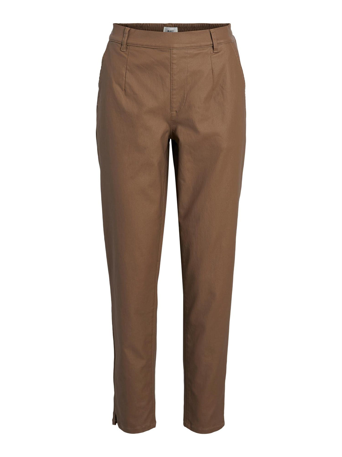 OBJBELLE LISA COATED PANT NOOS Brun