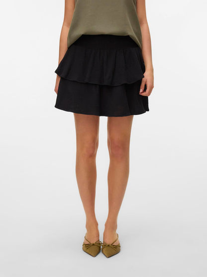 Vmnatali Hw Smock Short Skirt Wvn Noos Sort