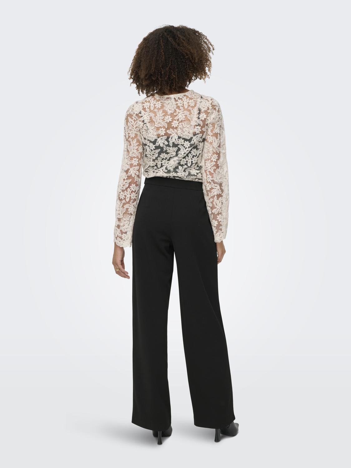 Onlgala Life Hw Belt Wide Pant Pnt Sort