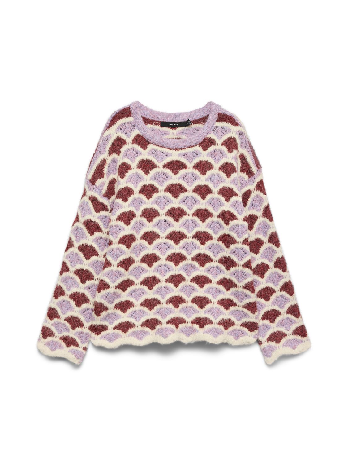 Vmannabelle Ls O-Neck Pullover Boo Lilla