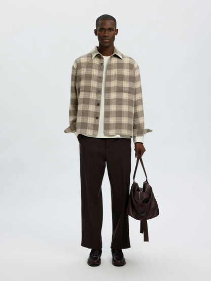 Slmole-Pablo Wool Blend Overshirt Noos Grå