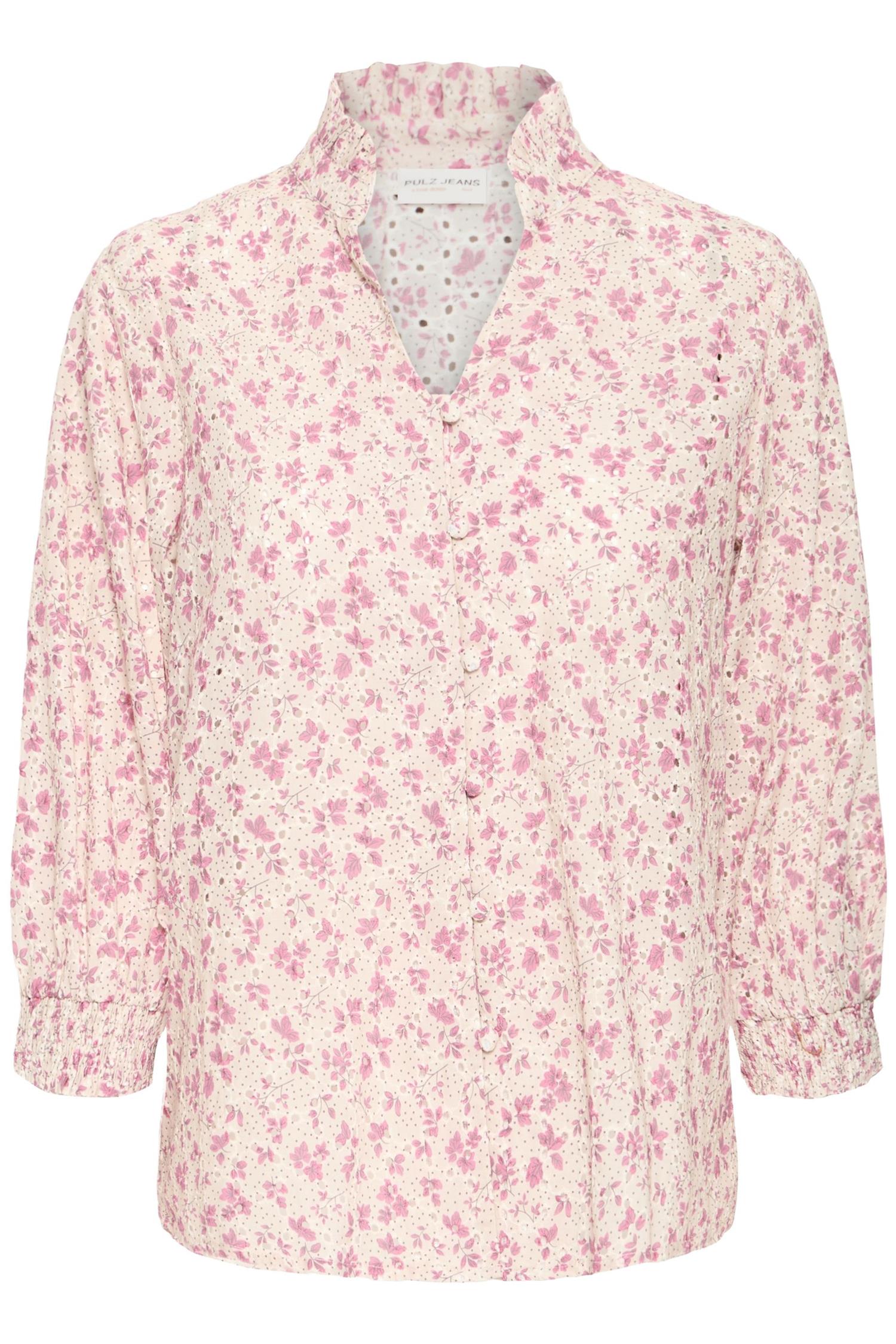 Pzdolores 3/4 Sl Blouse Beige