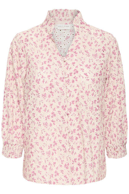Pzdolores 3/4 Sl Blouse Beige