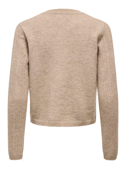 Jdyapril Life L/s O-Neck Cardigan Knt Brun