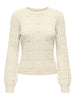 Onlkatia Ls Structure O-Neck Pull Cc Knt Beige